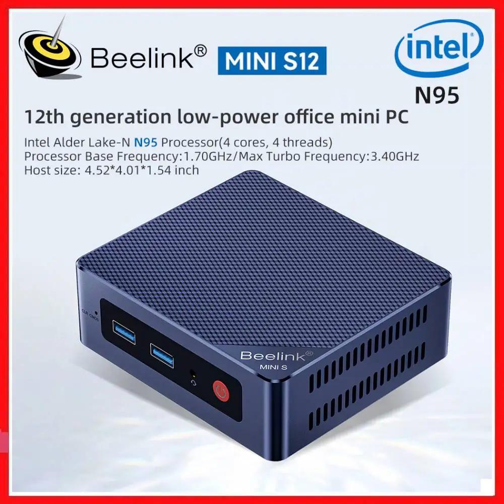 Beelink ̴ PC,  ˴ ũ N95, 8GB DDR4 256GB SSD,  5 BT 1000M, ̴ S12  N100 ũž ǻ, 12 